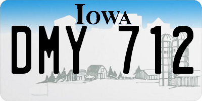 IA license plate DMY712