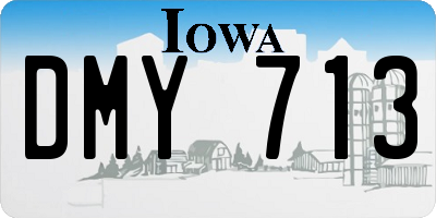 IA license plate DMY713