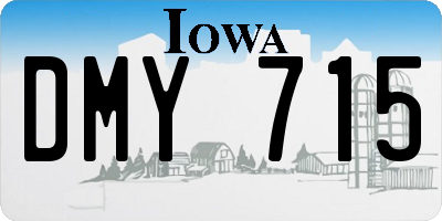 IA license plate DMY715