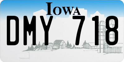 IA license plate DMY718
