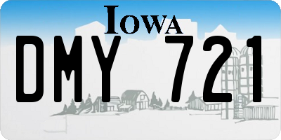 IA license plate DMY721