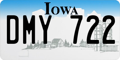 IA license plate DMY722