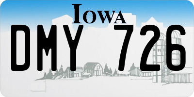 IA license plate DMY726