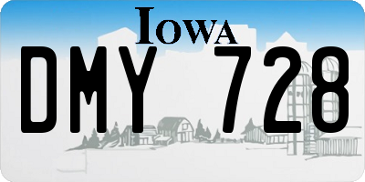 IA license plate DMY728
