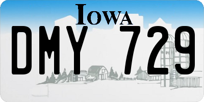 IA license plate DMY729