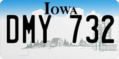 IA license plate DMY732