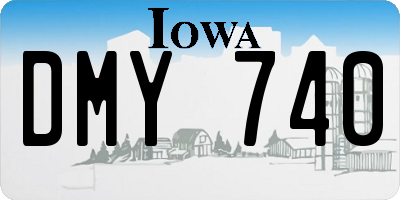 IA license plate DMY740