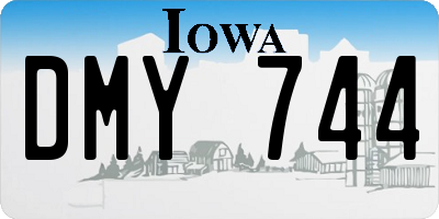 IA license plate DMY744