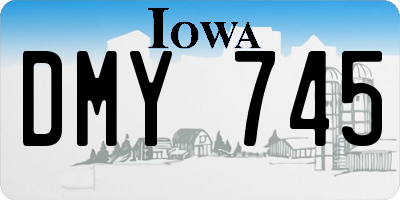 IA license plate DMY745