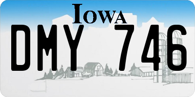 IA license plate DMY746