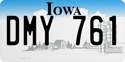 IA license plate DMY761