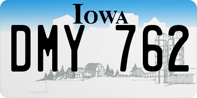 IA license plate DMY762