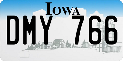 IA license plate DMY766