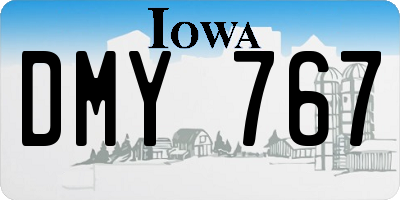 IA license plate DMY767