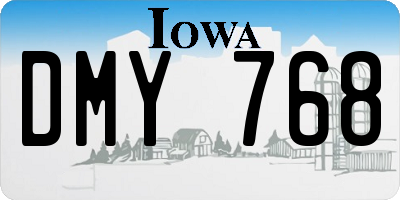 IA license plate DMY768