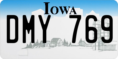IA license plate DMY769