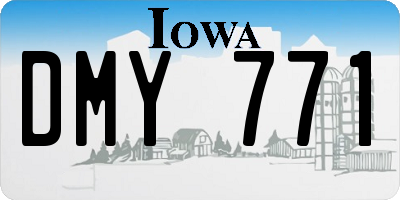 IA license plate DMY771