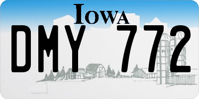 IA license plate DMY772