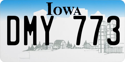 IA license plate DMY773