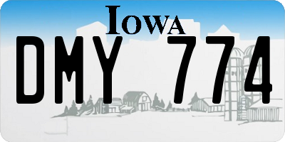 IA license plate DMY774