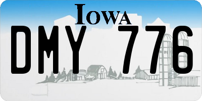 IA license plate DMY776