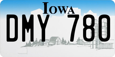 IA license plate DMY780