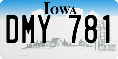 IA license plate DMY781