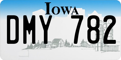 IA license plate DMY782