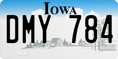 IA license plate DMY784