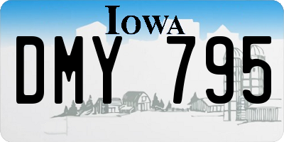 IA license plate DMY795
