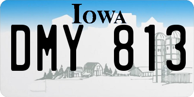 IA license plate DMY813