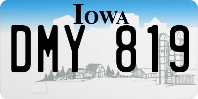 IA license plate DMY819