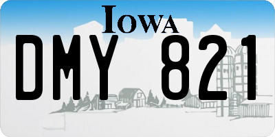 IA license plate DMY821