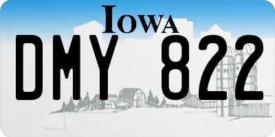 IA license plate DMY822