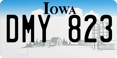 IA license plate DMY823