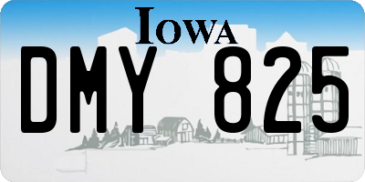 IA license plate DMY825