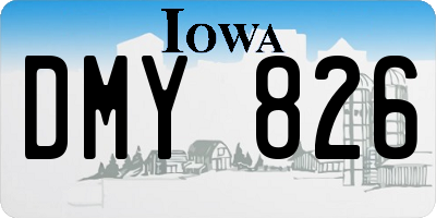 IA license plate DMY826