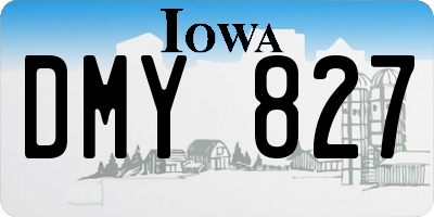 IA license plate DMY827