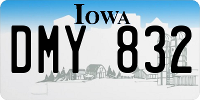 IA license plate DMY832