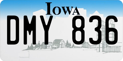 IA license plate DMY836