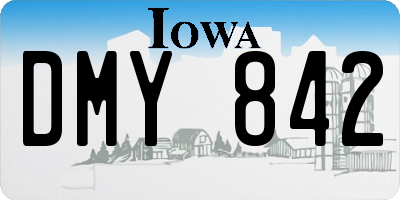 IA license plate DMY842