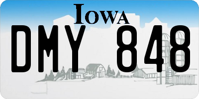 IA license plate DMY848