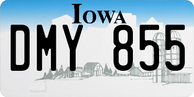 IA license plate DMY855