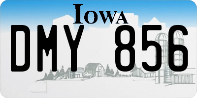 IA license plate DMY856