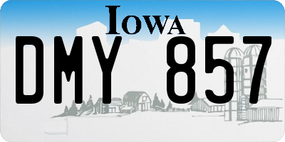 IA license plate DMY857