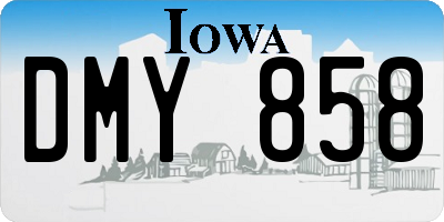 IA license plate DMY858