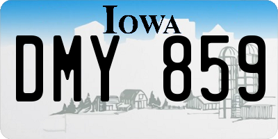 IA license plate DMY859