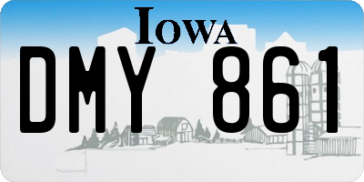IA license plate DMY861