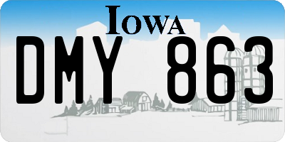 IA license plate DMY863