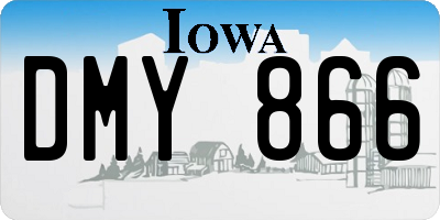 IA license plate DMY866
